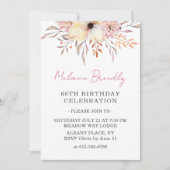 ボホウォーター色フローラ60thバースデーパーティー招待状 招待状 (正面)