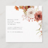 ボホウォーター色フローラ スクエア名刺 (裏面)