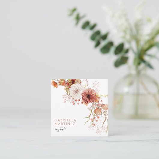ボホウォーター色フローラ スクエア名刺 (スタンド正面)
