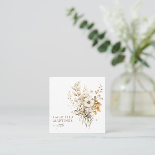 ボホウォーター色フローラ スクエア名刺 (スタンド正面)
