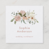 ボホウォーター色フローラ |ソーシャルメディアのアイコン スクエア名刺 (正面)