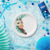 ボホウォーター色フローラ ペーパープレート (パーティー)