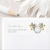 ボホウォーター色ベビーウェアフローラ差出人住所 ラベル (インサイチュ)