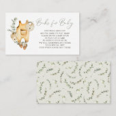 ボホウォーター色ベビーオレンジオーバーールズブックリクエスト エンクロージャーカード (正面/裏面)