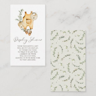 ボホウォーター色ベビーオーバーールディスプレイシャワー エンクロージャーカード