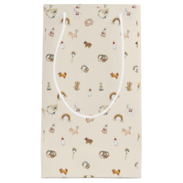 ボホウォーター色ベビーシャワー小抱き枕 スモールペーパーバッグ