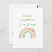 ボホウォーター色ベビーシャワー招待状 ポストカード (正面/裏面)