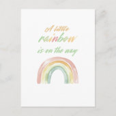 ボホウォーター色ベビーシャワー招待状 ポストカード (正面)