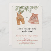 ボホウォーター色ベビージェンダーリビール招待状 招待状 (正面/裏面)