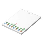 ボホウォーター色ポッテッドサボテンと多肉株カスタム ノートパッド (回転)