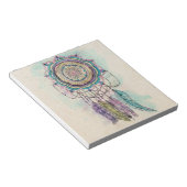 ボホウォーター色マンダラドリームキャッチャー ノートパッド (アングル)