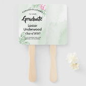 ボホウォーター色ユーカリ緑の卒業 ハンドファン (正面&裏面)