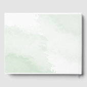 ボホウォーター色ユーカリ緑の赤ちゃんシャワー ゲストブック (裏面)