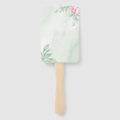 ボホウォーター色ユーカリ緑の赤ちゃんシャワー ハンドファン (裏面)