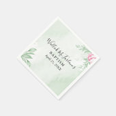 ボホウォーター色ユーカリ離れスグリーンバプテスマ スタンダードカクテルナプキン (角)