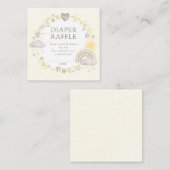 ボホウォーター色レインボーおむつラッフル エンクロージャーカード (正面/裏面)