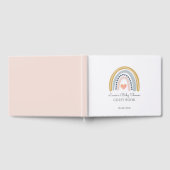 ボホウォーター色レインボーガールベビーシャワー ゲストブック (全面)