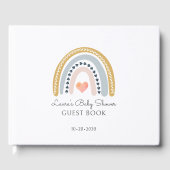 ボホウォーター色レインボーガールベビーシャワー ゲストブック (正面)