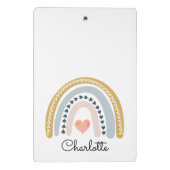 ボホウォーター色レインボーキッズパーソナライズされたズ ミニクリップボード (裏面)