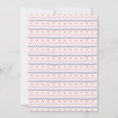 ボホウォーター色レインボーピンク赤ちゃんシャワー 招待状 (裏面)