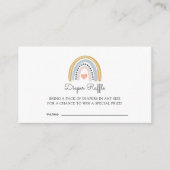 ボホウォーター色レインボーベビーシャワーおむつラッフル エンクロージャーカード (正面)