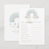 ボホウォーター色レインボーベビーシャワーの願い エンクロージャーカード (正面/裏面)
