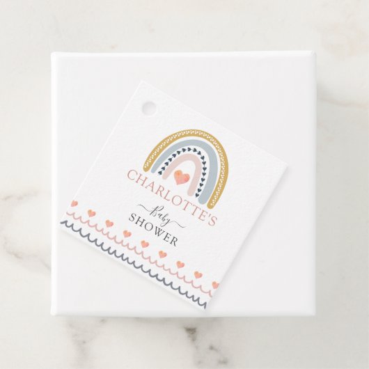 ボホウォーター色レインボーベビーシャワーギフト フェイバータグ (インサイチュ)