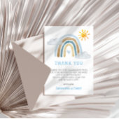 ボホウォーター色レインボーベビーシャワーサンキューカード サンキューカード