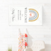 ボホウォーター色レインボーベビーシャワーバナー 横断幕 (インサイチュ)