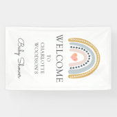 ボホウォーター色レインボーベビーシャワーバナー 横断幕 (横)