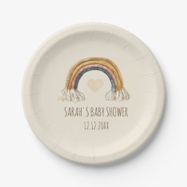 ボホウォーター色レインボーベビーシャワーパパップパプ紙 ペーパープレート