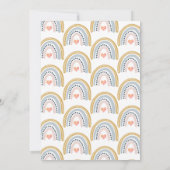 ボホウォーター色レインボーベビーシャワー サンキューカード (裏面)