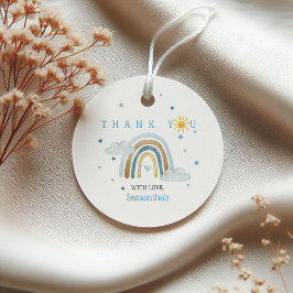 ボホウォーター色レインボーベビーシャワー フェイバータグ