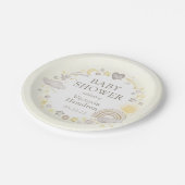 ボホウォーター色レインボーベビーシャワー ペーパープレート (アングル)