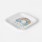 ボホウォーター色レインボーベビーシャワー ペーパープレート (傾斜あり)