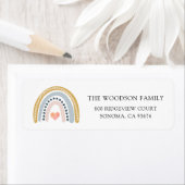 ボホウォーター色レインボーベビーシャワー ラベル (インサイチュ)