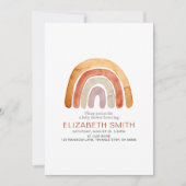 ボホウォーター色レインボーベビーシャワー 招待状 (正面)