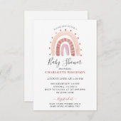 ボホウォーター色レインボーベビーシャワー 招待状 (正面/裏面)