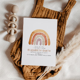 ボホウォーター色レインボーベビーシャワー 招待状