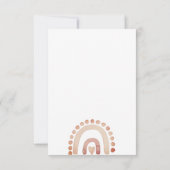 ボホウォーター色レインボーボーボーボーイベビーシャワーの招待 招待状 (裏面)