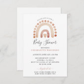 ボホウォーター色レインボーボーボーボーイベビーシャワーの招待 招待状 (正面/裏面)