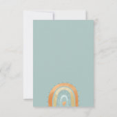 ボホウォーター色レインボーボーボーボーイベビーシャワー 招待状 (裏面)