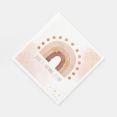 ボホウォーター色レインボー誕生日 スタンダードランチョンナプキン (角)