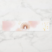 ボホウォーター色レインボー誕生日 ペットボトルラベル (シングルラベル)