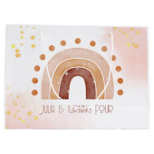 ボホウォーター色レインボー誕生日 ラージペーパーバッグ (裏面)