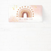 ボホウォーター色レインボー誕生日 横断幕 (インサイチュ)