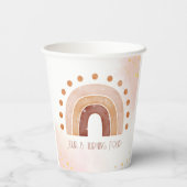ボホウォーター色レインボー誕生日 紙コップ (裏面)