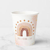 ボホウォーター色レインボー誕生日 紙コップ (正面)