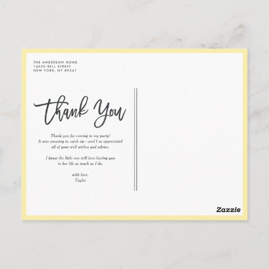 ボホウォーター色レモンリースありがとう ポストカード (裏面)