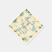 ボホウォーター色レモン緑 スタンダードカクテルナプキン (角)